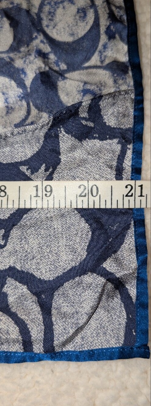 Coach Crystal Logo Patchwork Patterned Square Scarf Multi-Print  Blue Black VGUC - Picture 2 of 11
